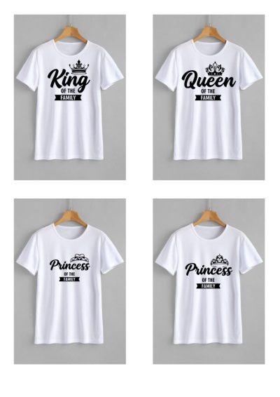 King Queen Princes of the family set 4 tricouri, cod produs S01
