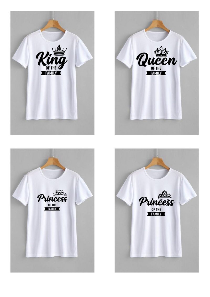 King Queen Princes of the family set 4 tricouri, cod produs S01