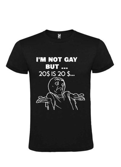 tricou amuzant i'm not gay