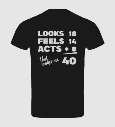 Tricou personalizat cadou 40 de ani, 100% bumbac, cod produs T14