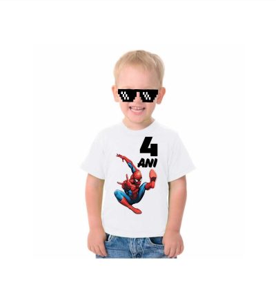 Tricou personalizat copii Spiderman 4 ani, cod produs T39