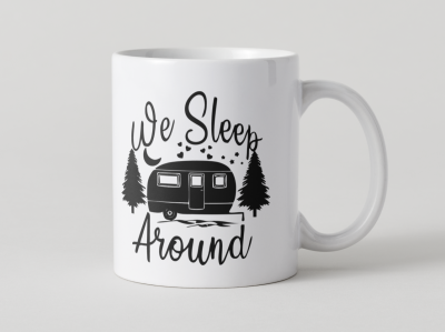 Cana "we sleep around" pentru rulotisti