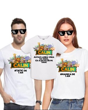 Set tricouri taierea motului tematica jungle