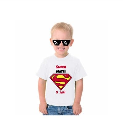 Tricou personalizat cu Superman pentru copii