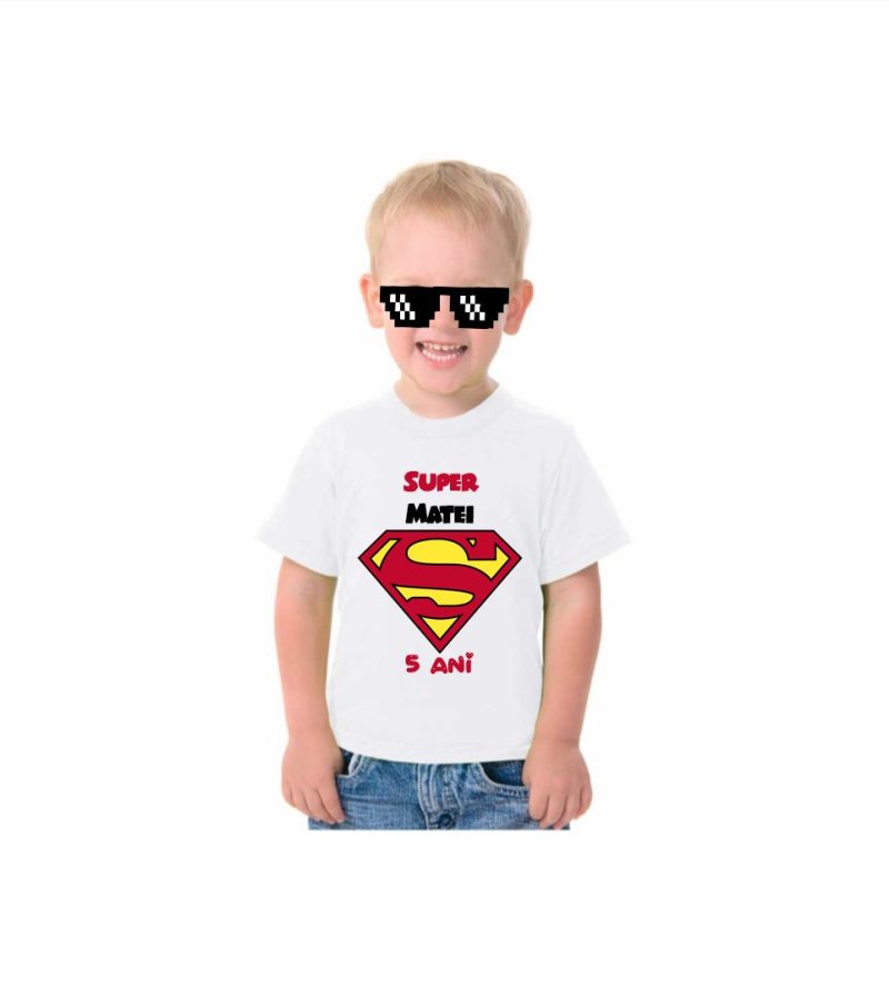 Tricou personalizat cu Superman pentru copii