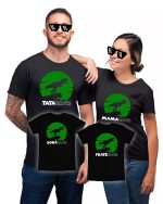 Set tricouri familie cu dinozauri T-Rex, mama, tata, fratele si sora, cod produs T37