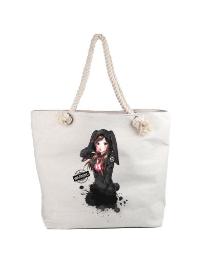 Geanta personalizata Anime Girl in Black, cod produs GF35