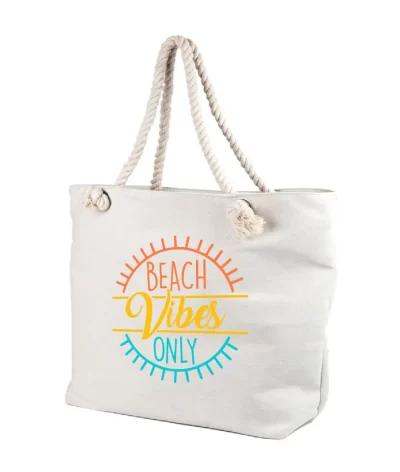 Geanta femei personalizata beach vibes only, cod GF20