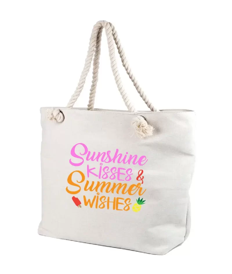 Geanta pentru femei personalizata Sunshine, Kisess, Summer, Wishes, cod GF18