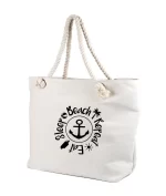 Geanta personalizata Eat sleep beach repeat, ideala la plaja, cod produs GF16