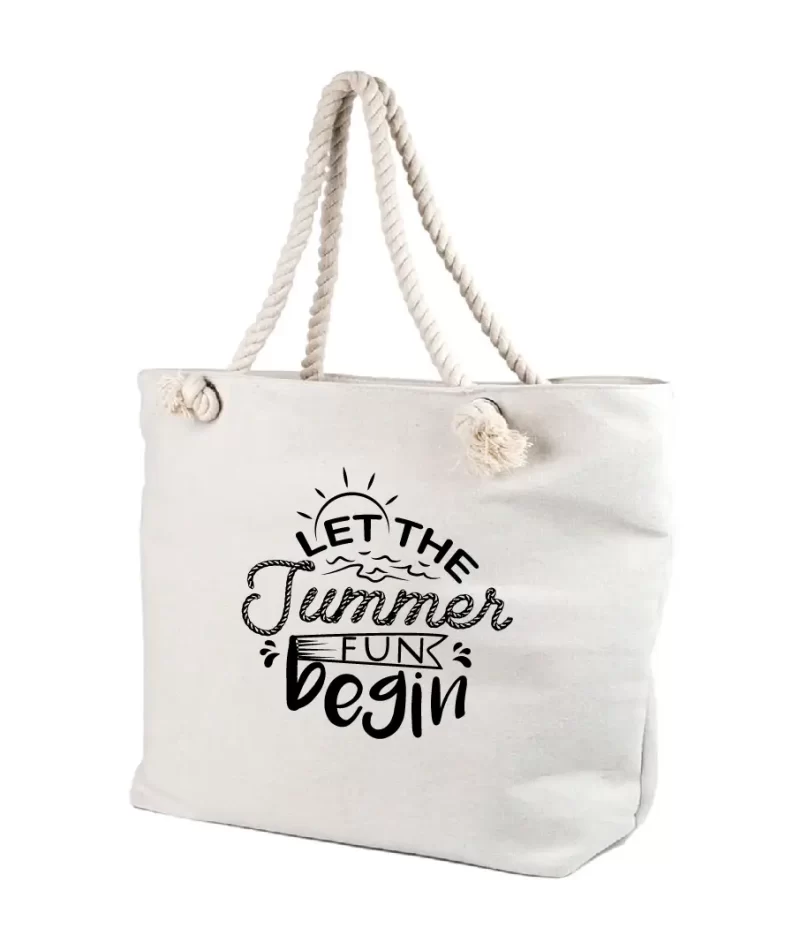 Geanta personalizata de vara let the summer fun begin, cod produs GF10