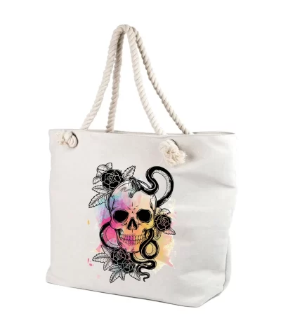 Geanta femei cu cap de mort, tattoo tematic, cod produs GF06