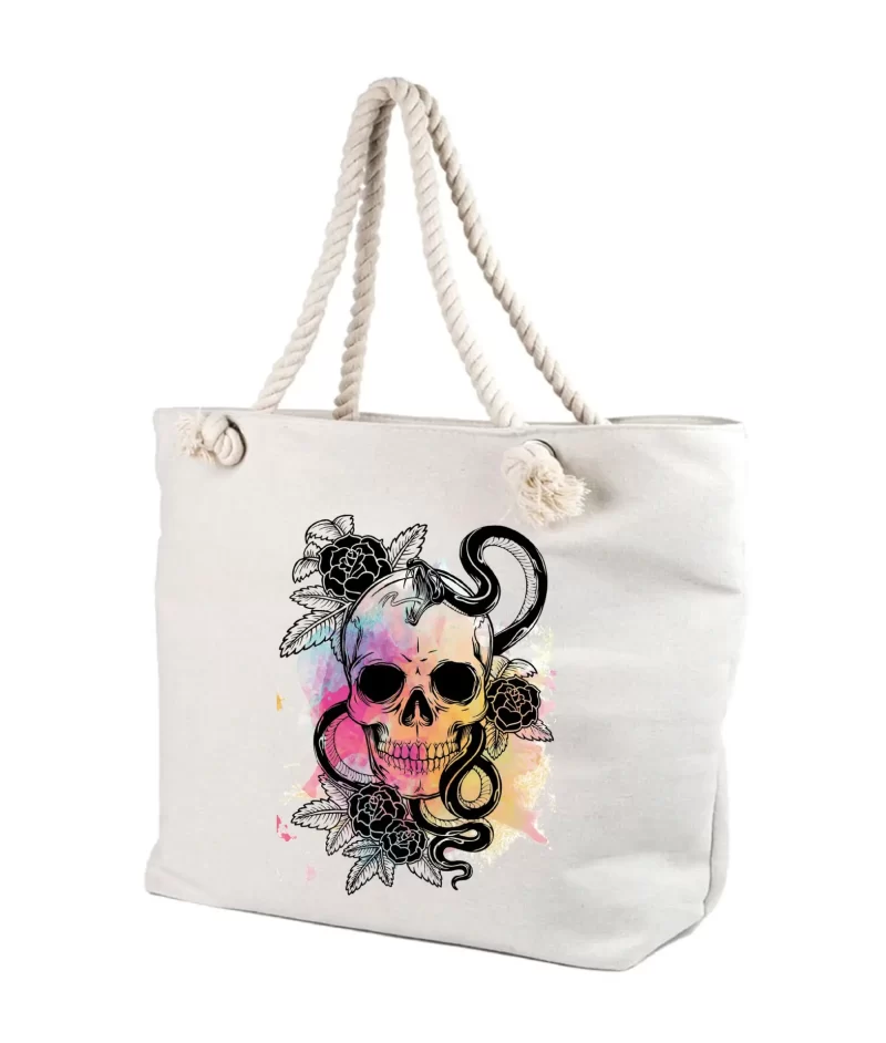 Geanta femei cu cap de mort, tattoo tematic, cod produs GF06