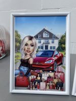 Caricatura 30 de ani, fan Tesla, genti, case si articole de infrumusetare