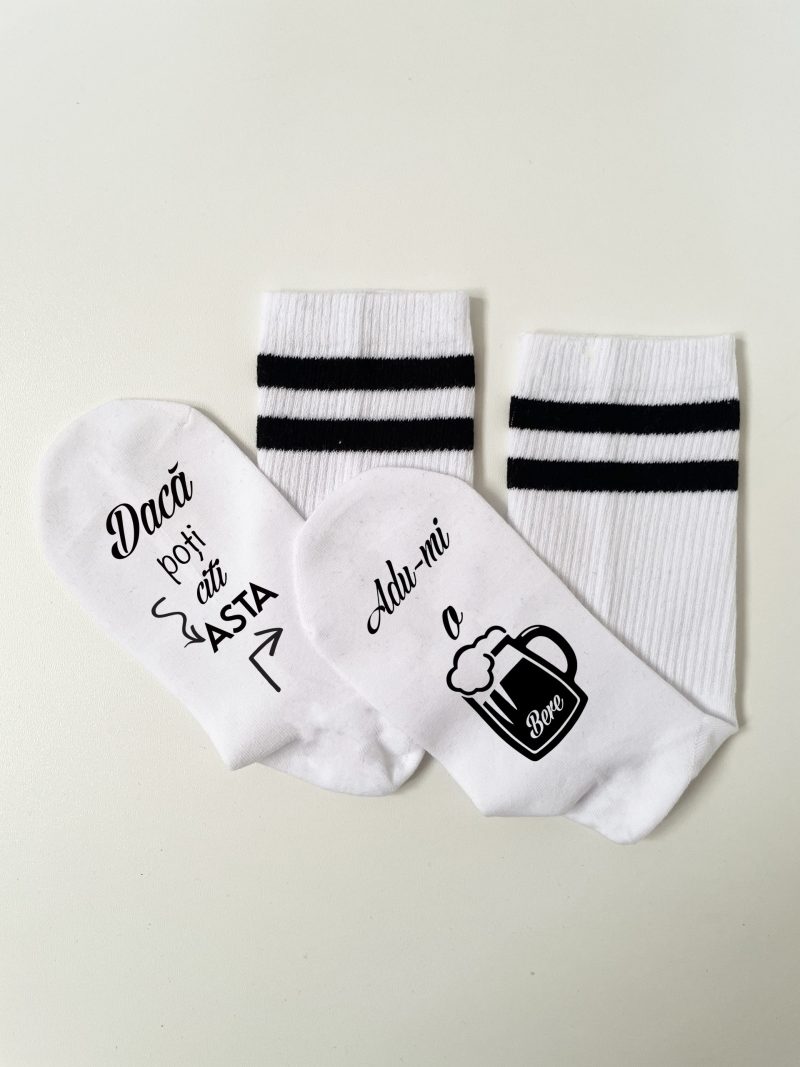 Șosete cu mesaj adu-mi o bere, cod produs SB01