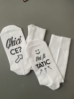 șosete albe mesaj vei fi tatic