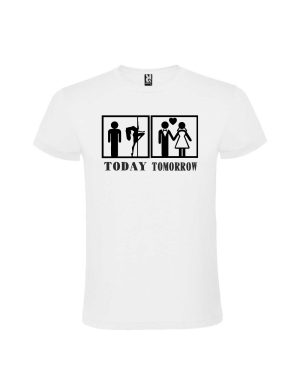 Tricou Game Over mire si mireasa, albe, set 2 buc, cod TGO01