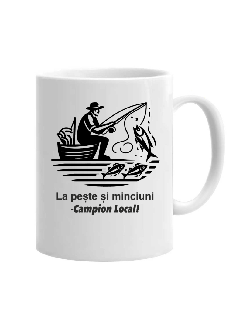 Cană Campion Local la Pește și Minciuni, cod produs DRP05