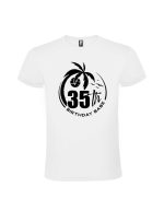 Tricou 35 ani cu mare si palmieri, aniversare, cod produs TT35