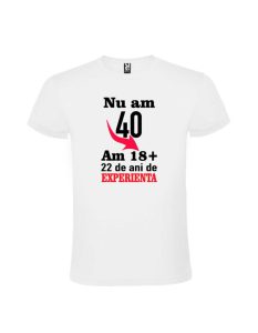 Tricou 40 de ani cadou alb sau negru, cod produs TT40 1 Tricou 40 de ani cadou alb sau negru, cod produs TT40