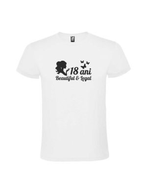 Tricou 18 ani beautyfull and legal, pentru fete, cod produs TM37