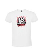 Tricou 18 ani legal grafica color din vinil, cod produs TM40