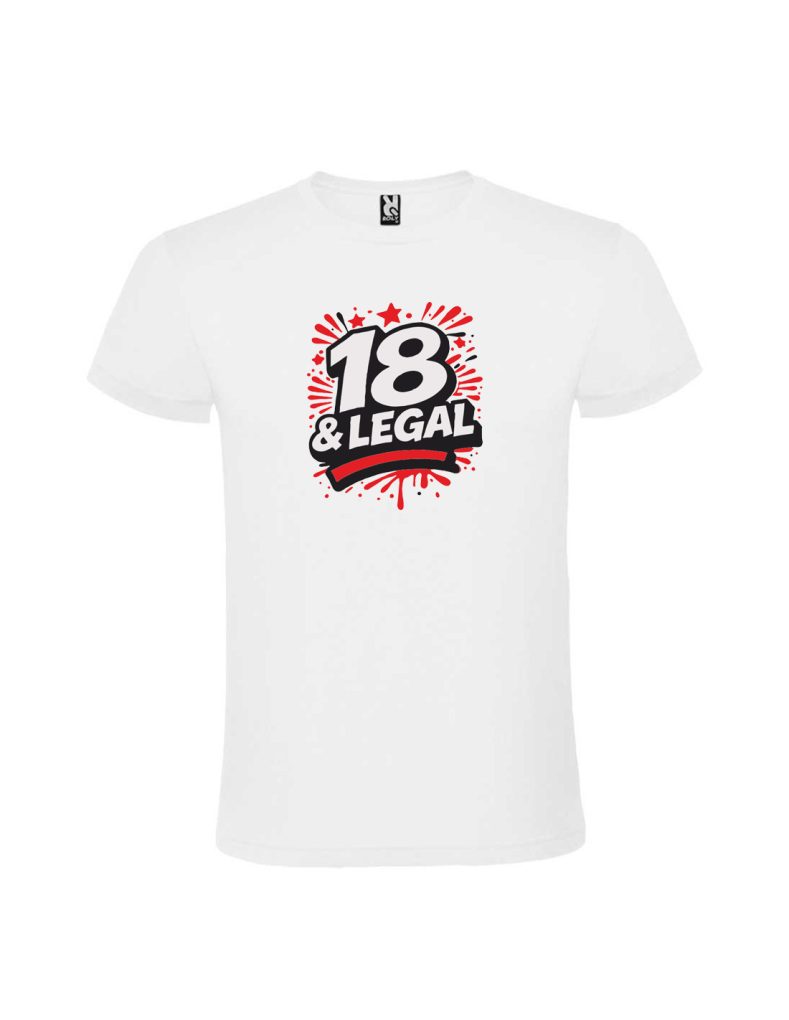 Tricou 18 ani legal grafica color din vinil, cod produs TM40 Tricou 18 ani legal grafica color din vinil, cod produs TM40