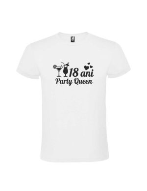 Tricou 18 ani party queen pentru fete, cod produs TM32