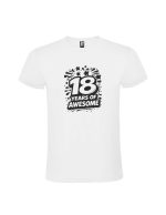 Tricou 18 years of awesome majorat, bumbac si vinil, cod produs TM14