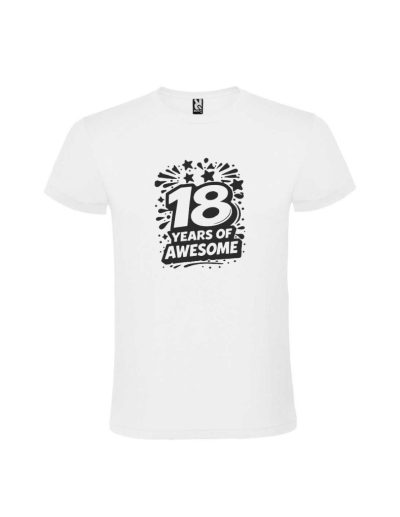 Tricou 18 years of awesome majorat, bumbac si vinil, cod produs TM14