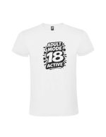 tricou adult mode 18 ani active alb