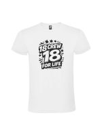 tricou majorat 18 crew 18 for life alb