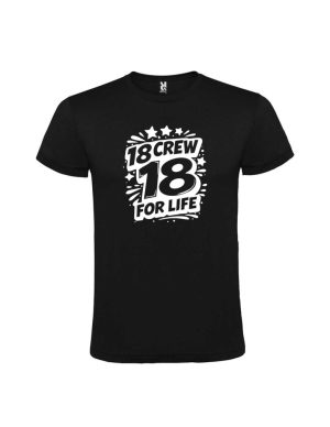 Tricou majorat 18 crew 18 for life, bumbac, cod produs TM25