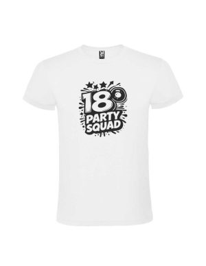 Tricou majorat 18 party squad, bumbac si vinil, cod produs TM27