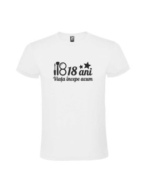 Tricou majorat viata incepe la acum 18 ani, cod produs TM35