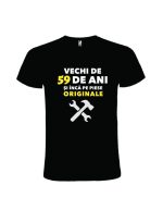 Tricou 59 de ani aniversar piese originale, cod produs T59ani
