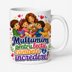 Cana personalizata invatatoare cu mesaj multumim pentru lectii zambete incredere