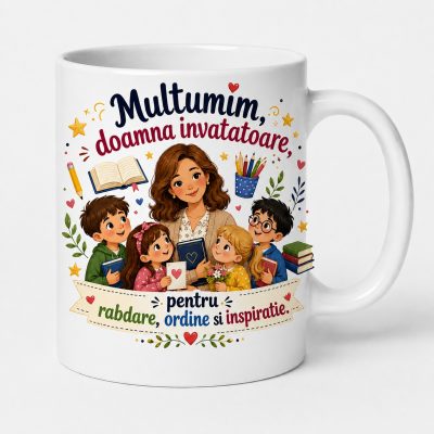 Cana personalizata rabdare ordine si inspiratie cadou pentru invatatoare