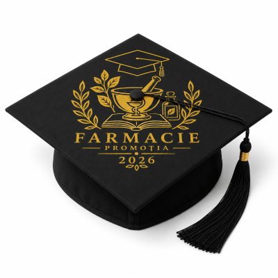 Toca personalizata Iasi pentru absolvire farmacie cod PRZ-0017-TOCA