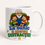 Cana personalizata bunic cu mesajul La bunic e mereu distractie