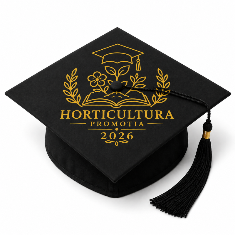 Toca personalizata Iasi pentru absolvire Facultatea de Horticultura cod PRZ-0019-TOCA