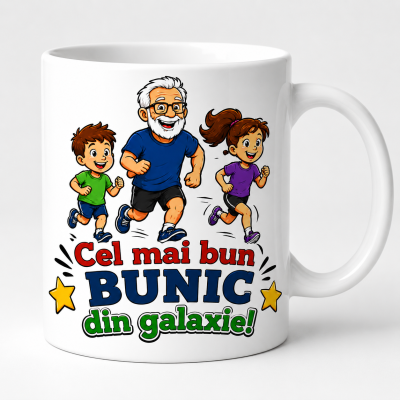 Cana personalizata bunic - Model cel mai bun bunic din galaxie