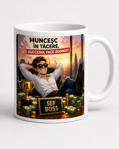 Cana muncesc in tacere succesul face zgomot cu design motivational pentru birou