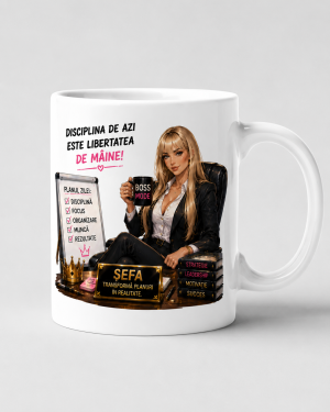 Cana personalizata sefa model Sefa Organizata de la Panda Roz