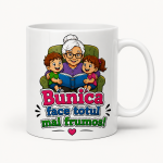 Cana personalizata bunica cadou de la Panda Roz