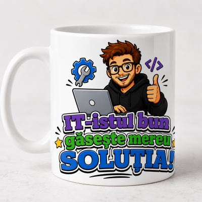 Cana personalizata itist bun cu design special pentru programatori si developeri