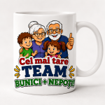 Cana personalizata bunici cu mesajul Team Bunicii model PRZ-0007-CANABU