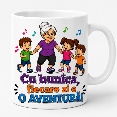 Cana personalizata bunici cu mesaj special de la nepoți