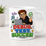 Cana personalizata debug pentru developeri si programatori cu mesaj de succes