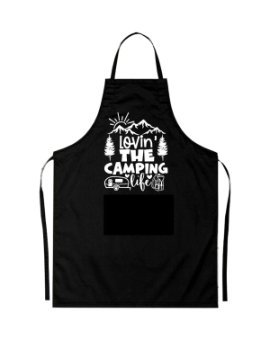 Sort personalizat lovin the camping life pentru bucatarie si gratar